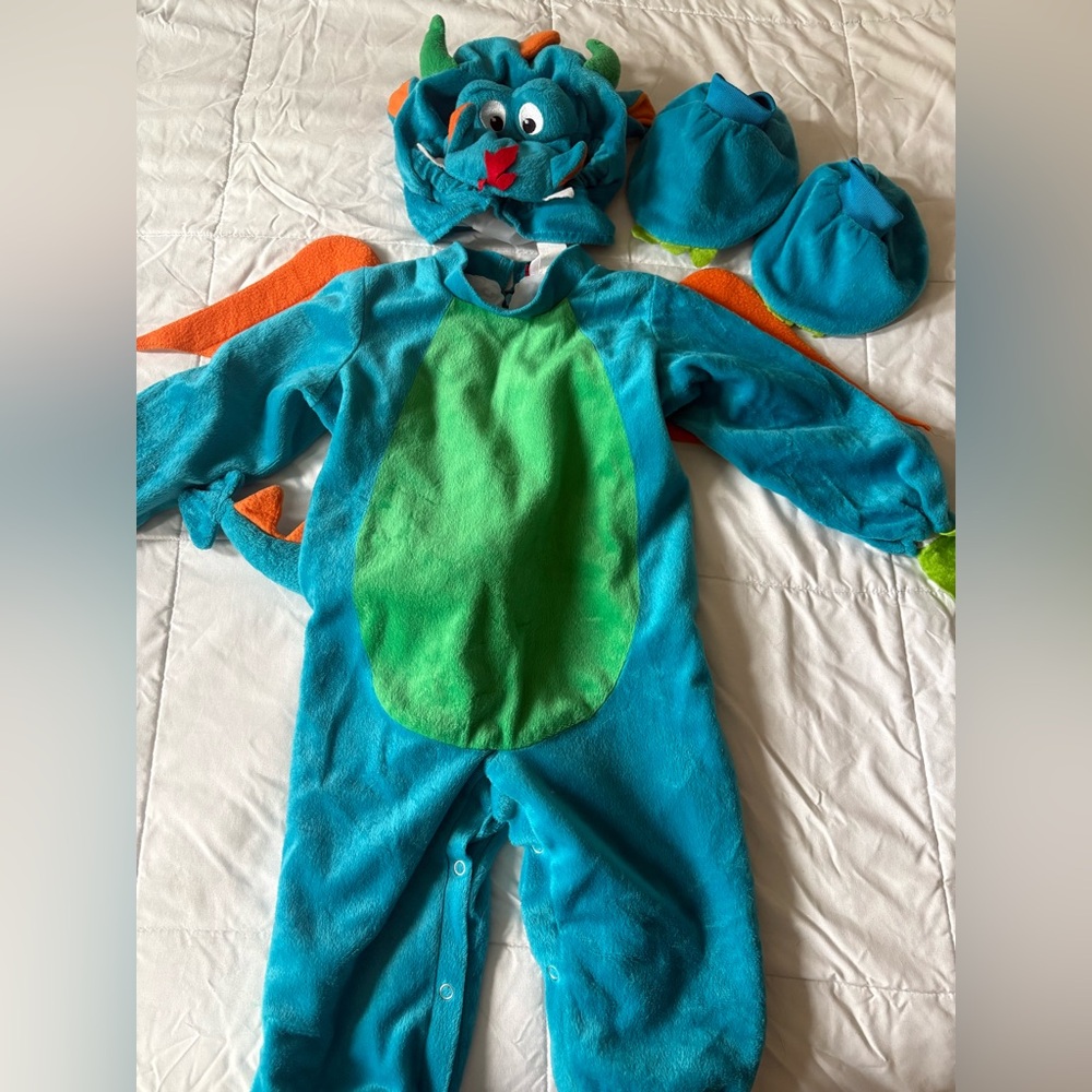 Blue and Green Dinosaur Costume